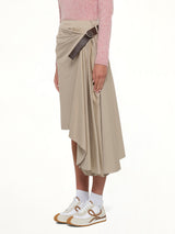 Belted Skirt in Beige