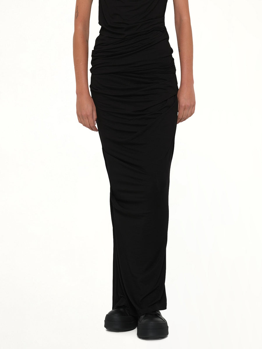 Drape Skirt in Black