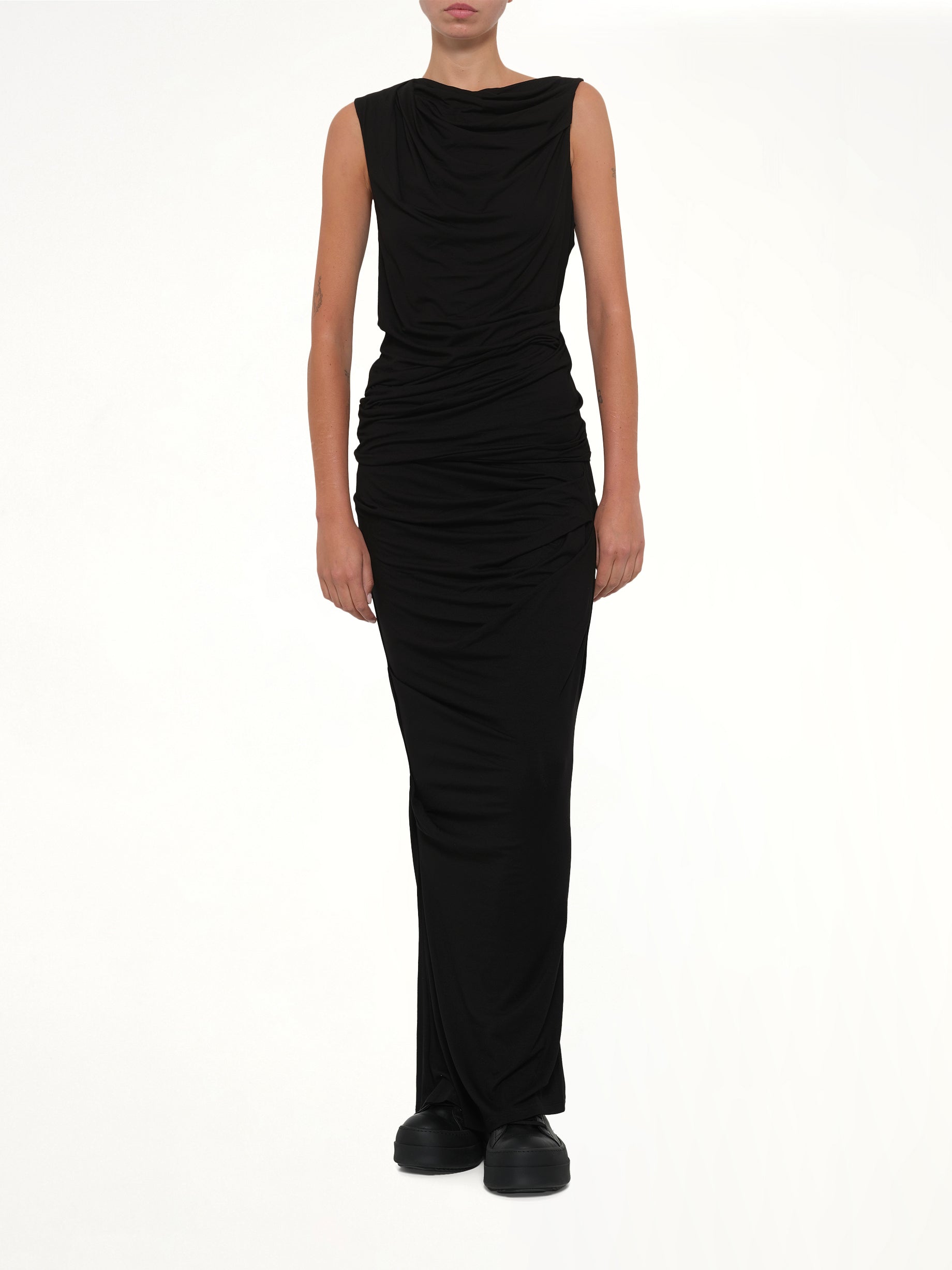 Drape Skirt in Black