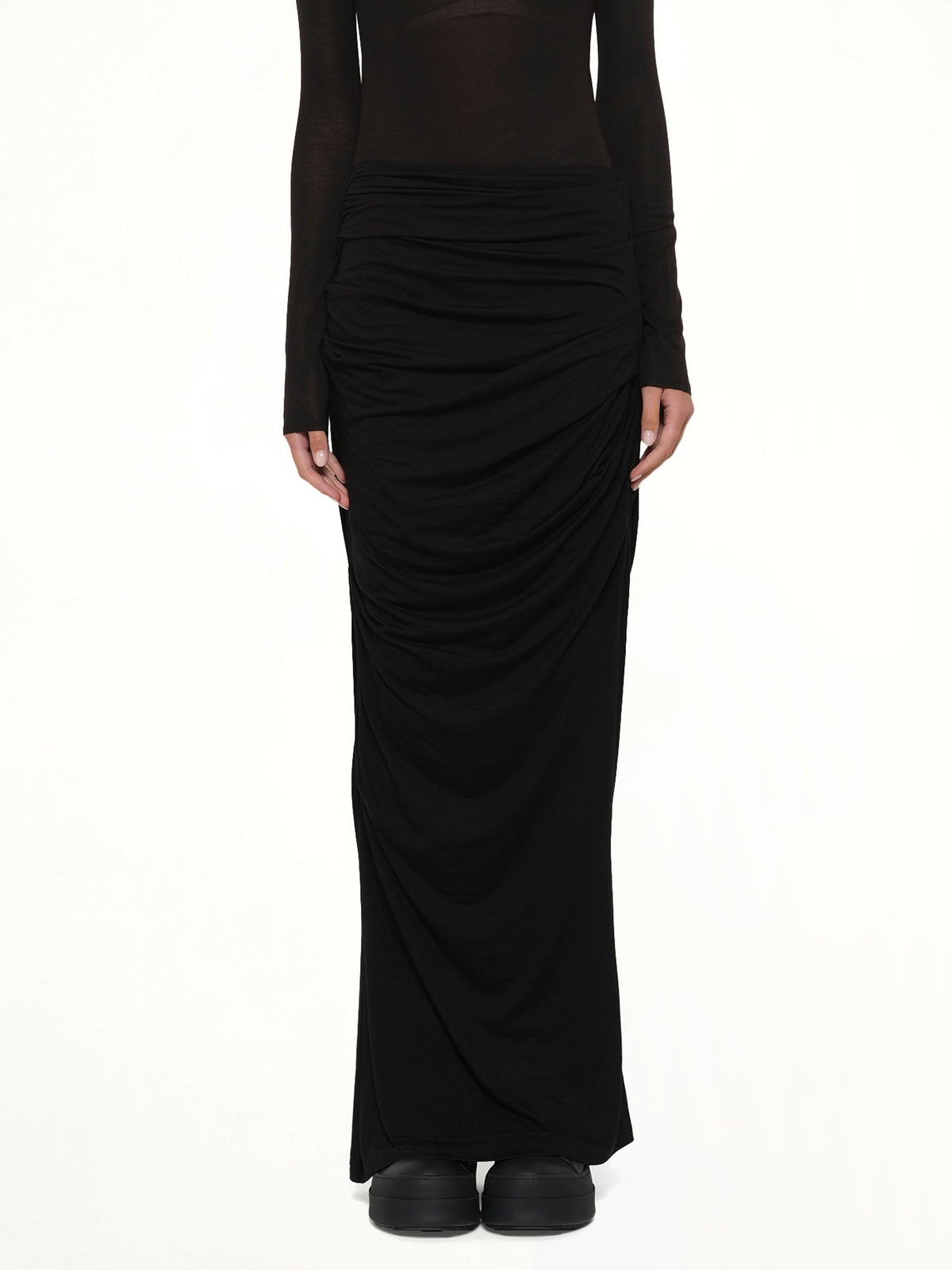 Drape Skirt in Black