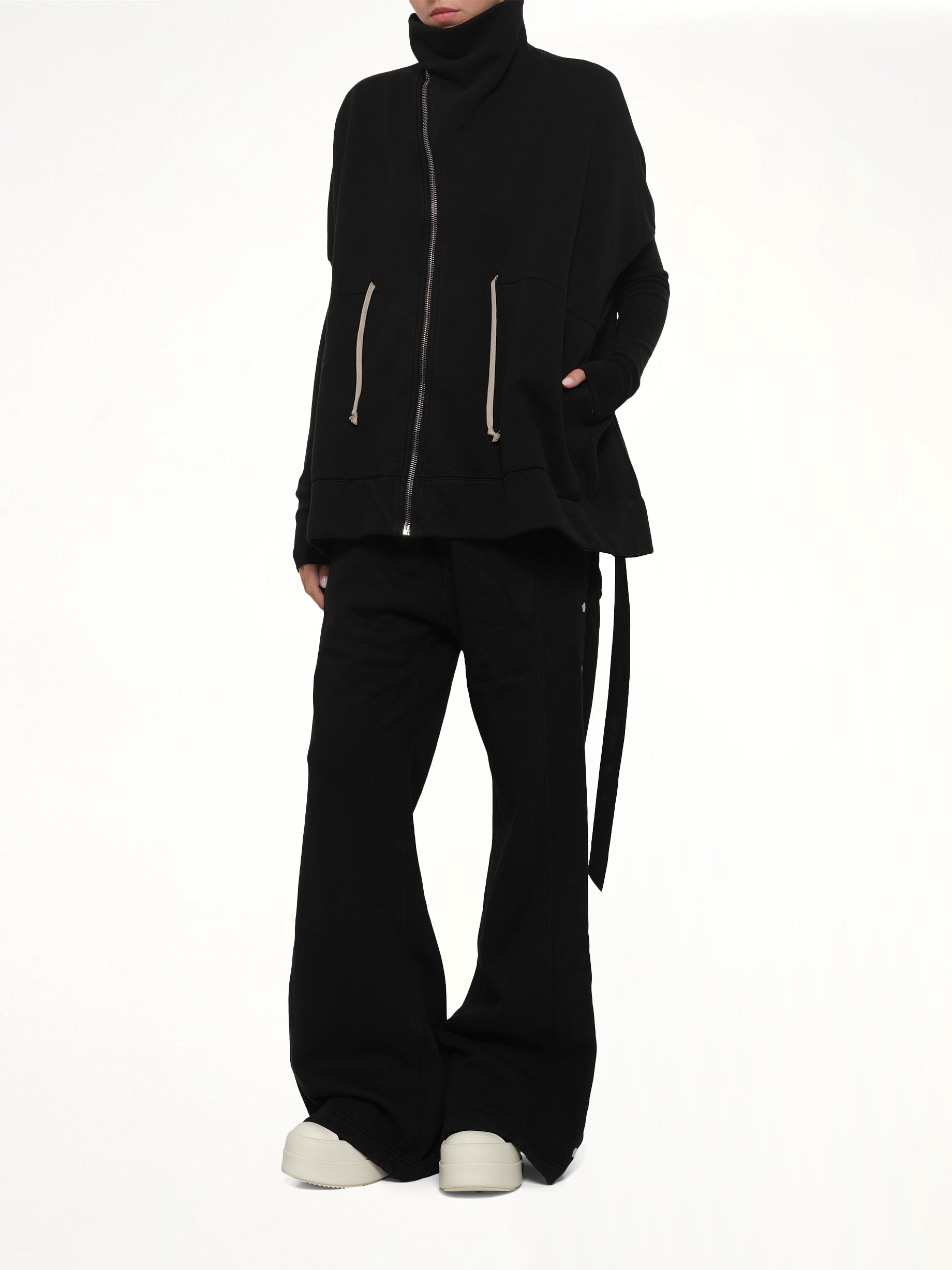 RICK OWENS DRKSHDW Mountain Sail Sweatshirt in Black Full Reference from MARAIS