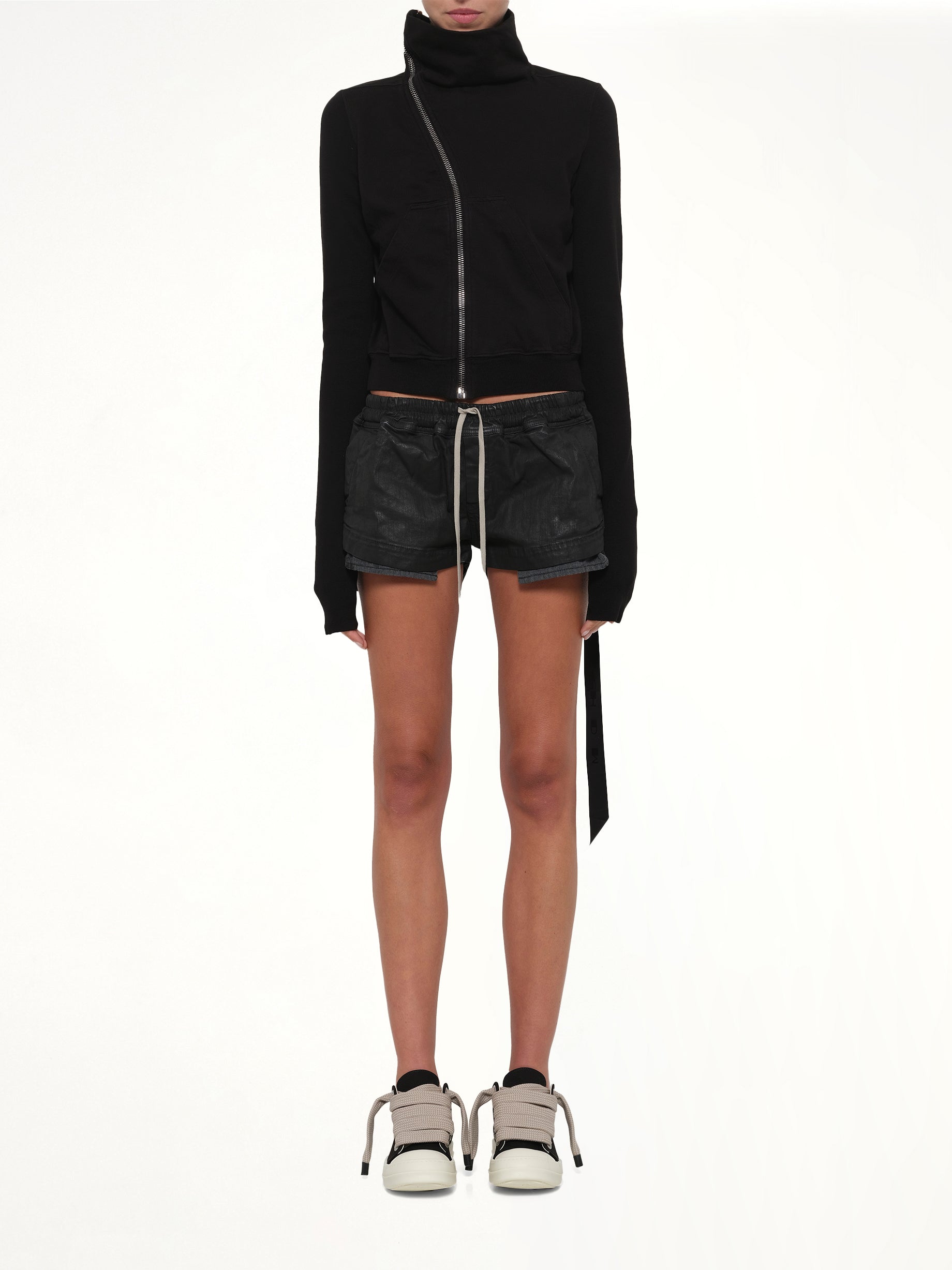 RICK OWENS DRKSHDW Mountain Sweatshirt in Black Model View from MARAIS