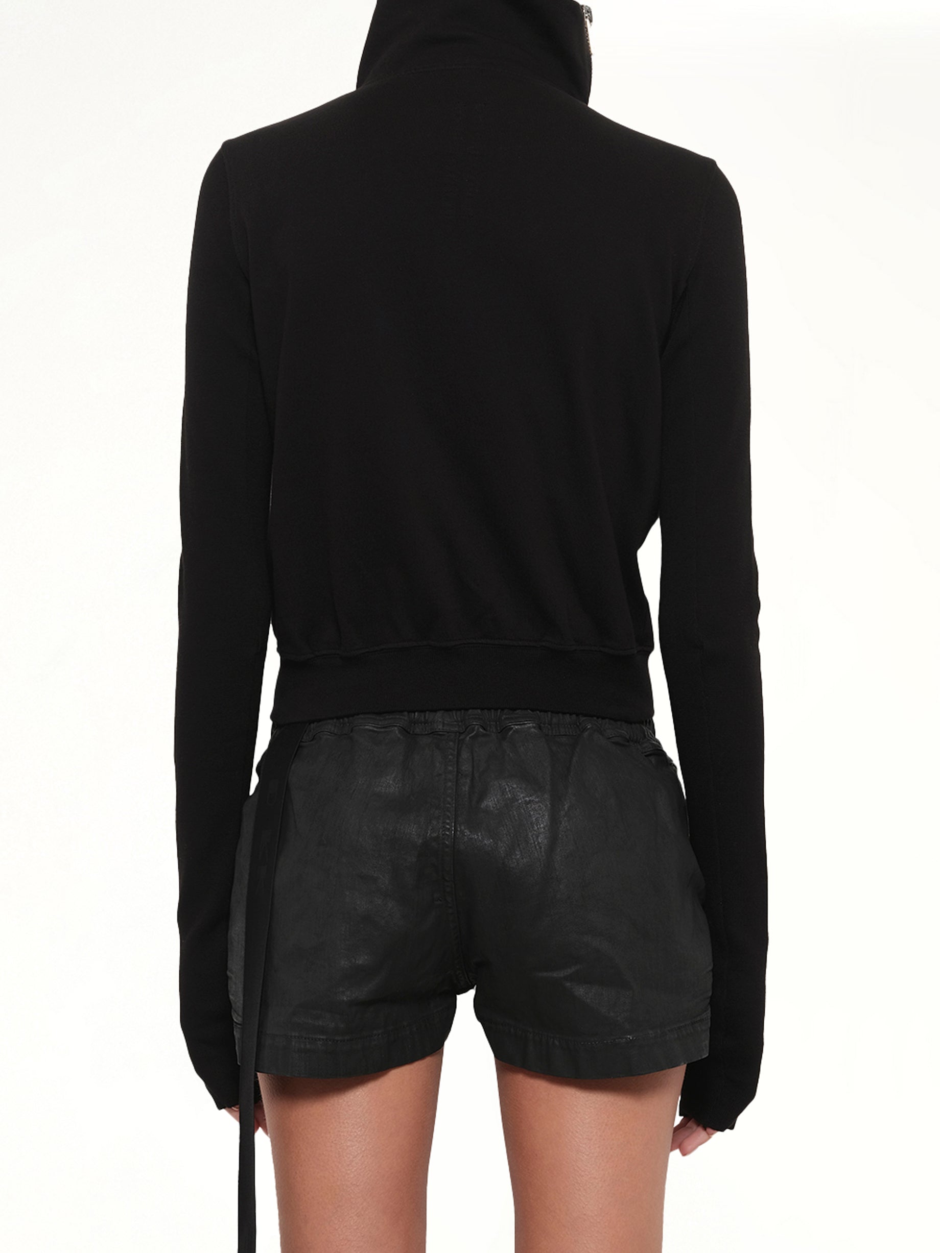 RICK OWENS DRKSHDW Mountain Sweatshirt in Black Back View from MARAIS