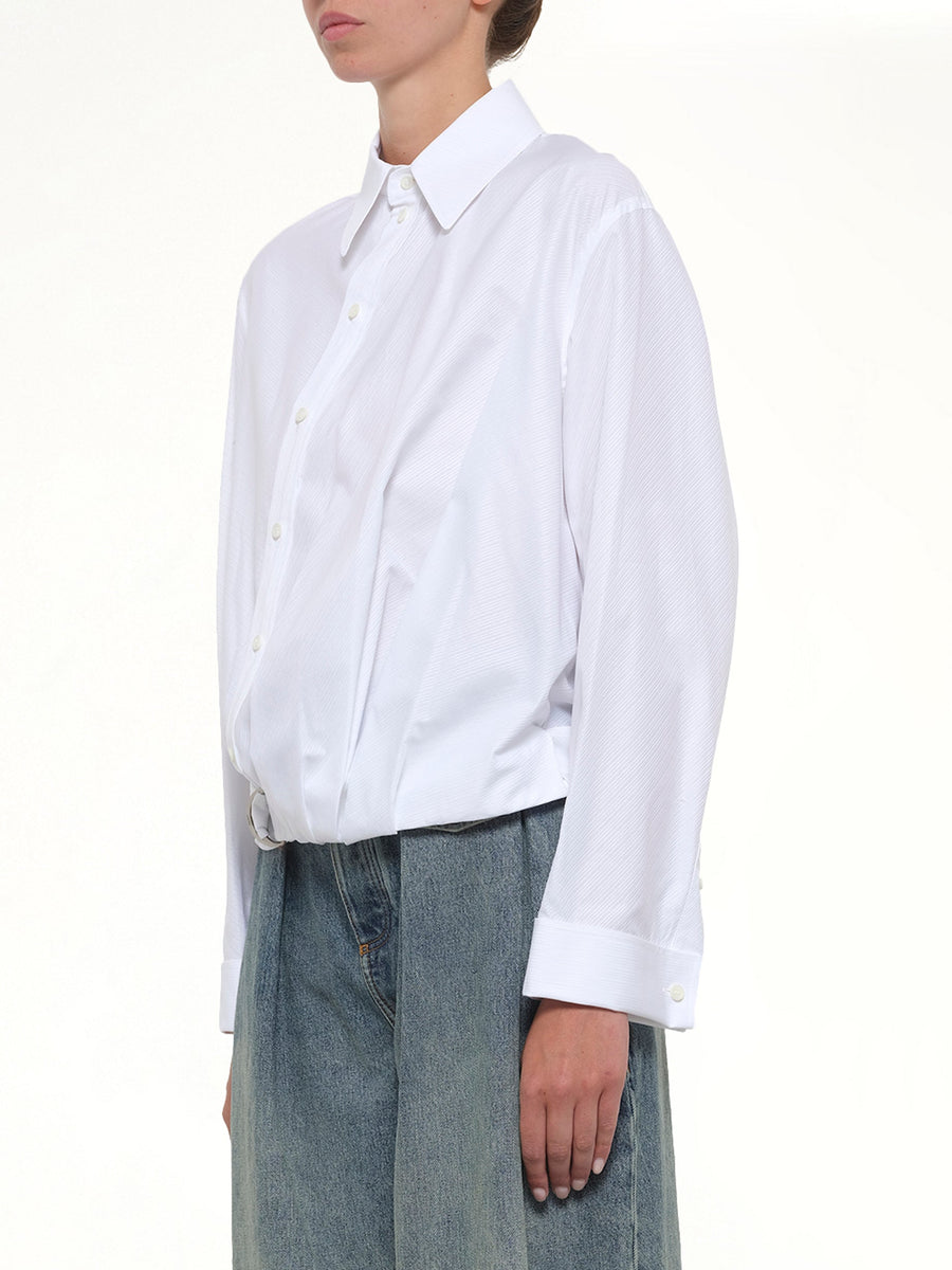 Draped Shirt in White