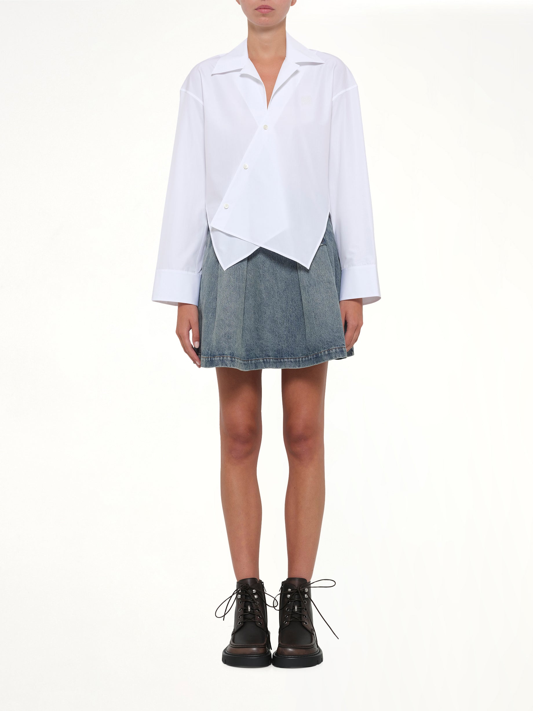 LOEWE Fold Shirt in White Model View from MARAIS