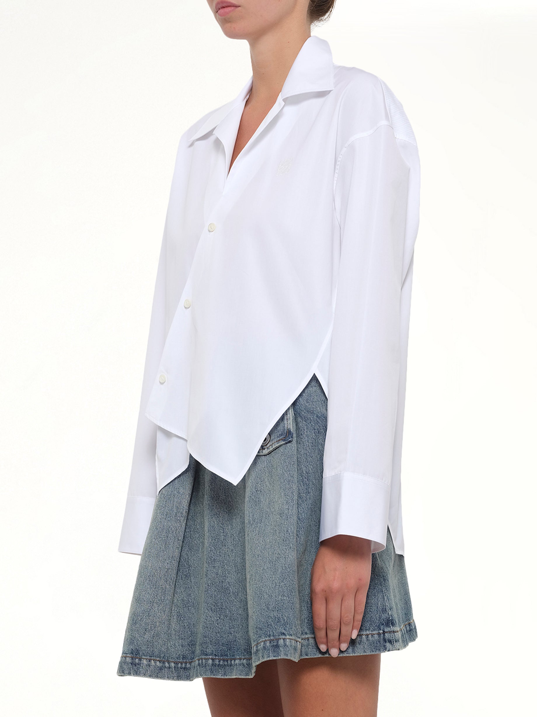 LOEWE Fold Shirt in White Side View from MARAIS