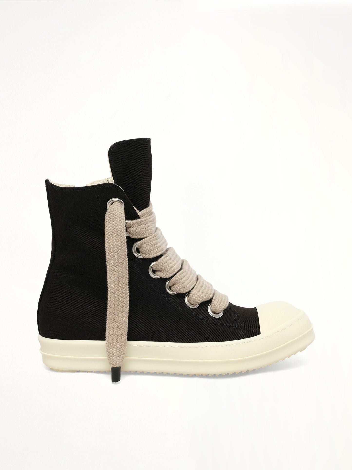 Jumbolace Sneaks in Black/Milk Side View | RICK OWENS DRKSHDW