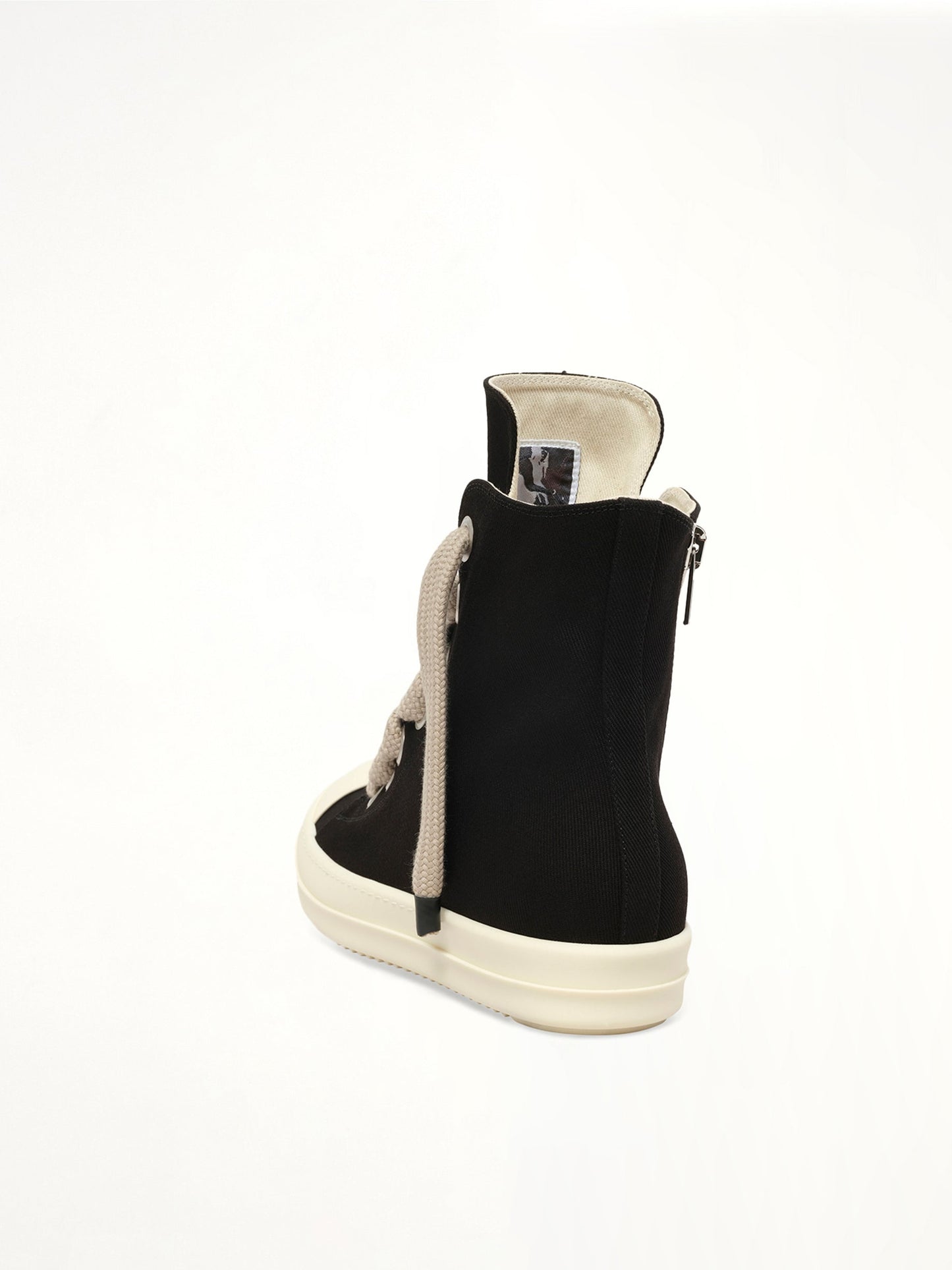 Jumbolace Sneaks in Black/Milk Back View | RICK OWENS DRKSHDW