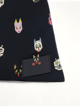 Drawstring Pouch Cats in Blue