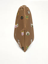 Drawstring Pouch Cats in Mocha