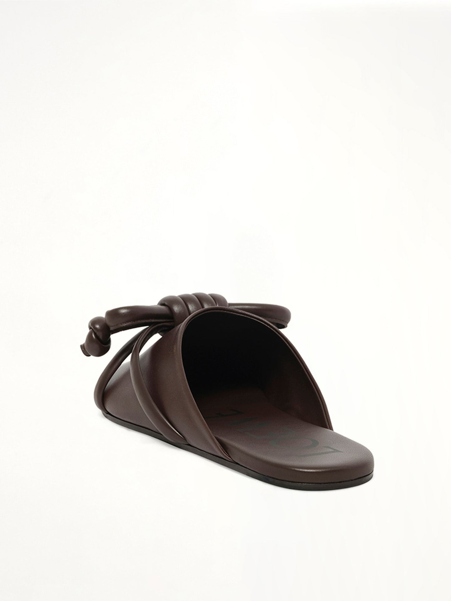 Flamenco Knot Mule in Dark Brownie Back View | LOEWE