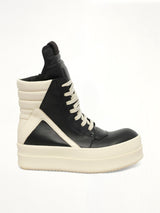 Mega Bumper Geobasket in Black/Milk Side View | RICK OWENS
