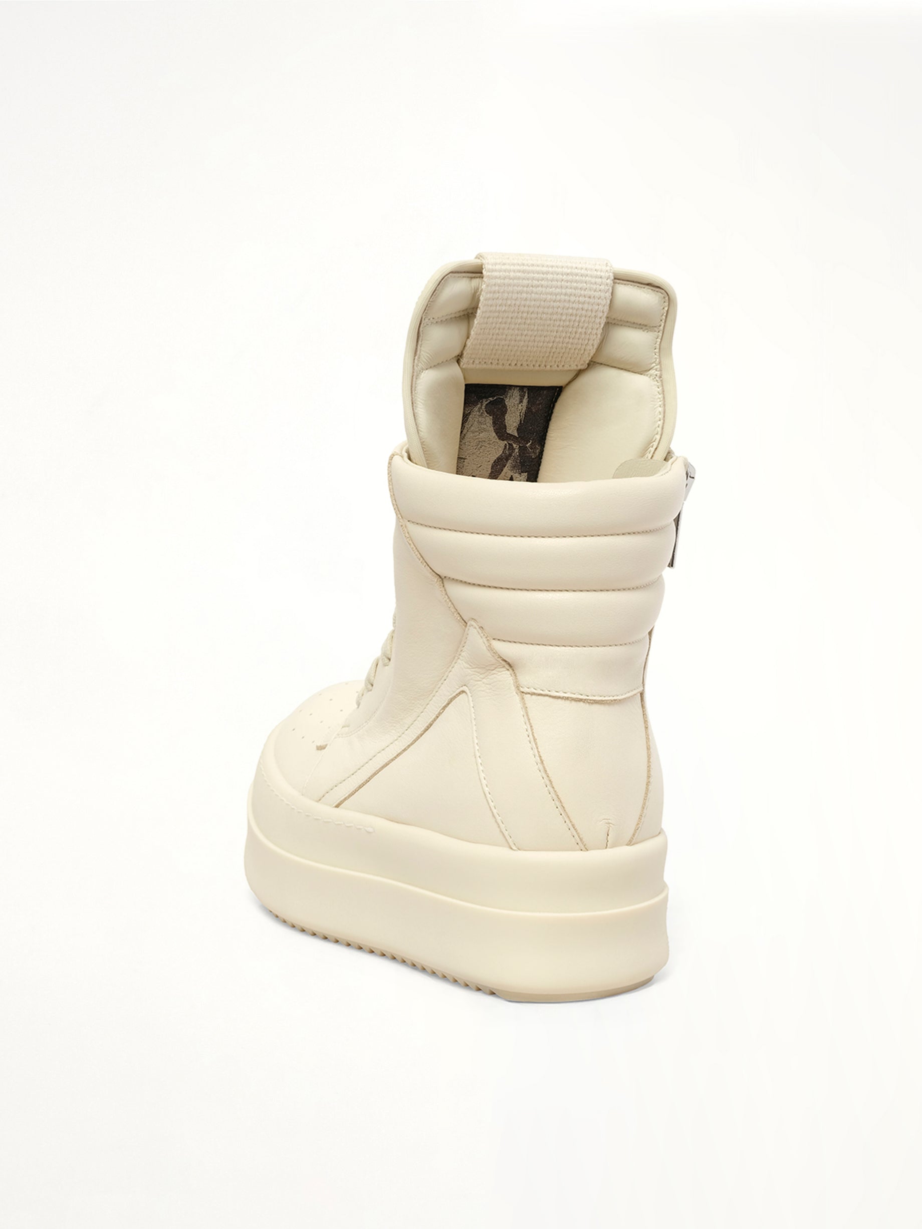 Mega Bumper Geobasket in Milk Back View | RICK OWENS