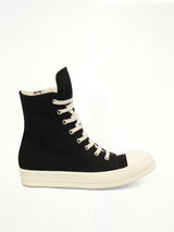Sneaks in Black/Milk Side View | RICK OWENS DRKSHDW