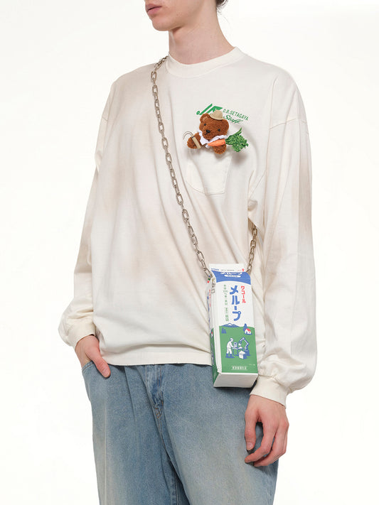 Milk Carton Bag in White