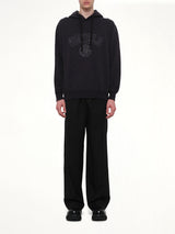 Faded Collegiate Hoodie in Black