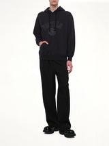 Faded Collegiate Hoodie in Black