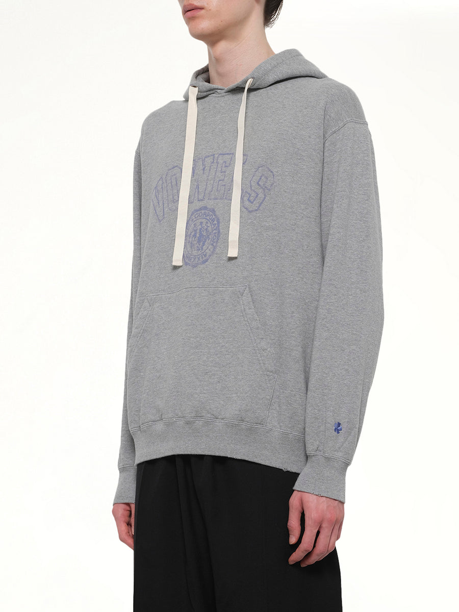 Faded Collegiate Hoodie in Grey Heather