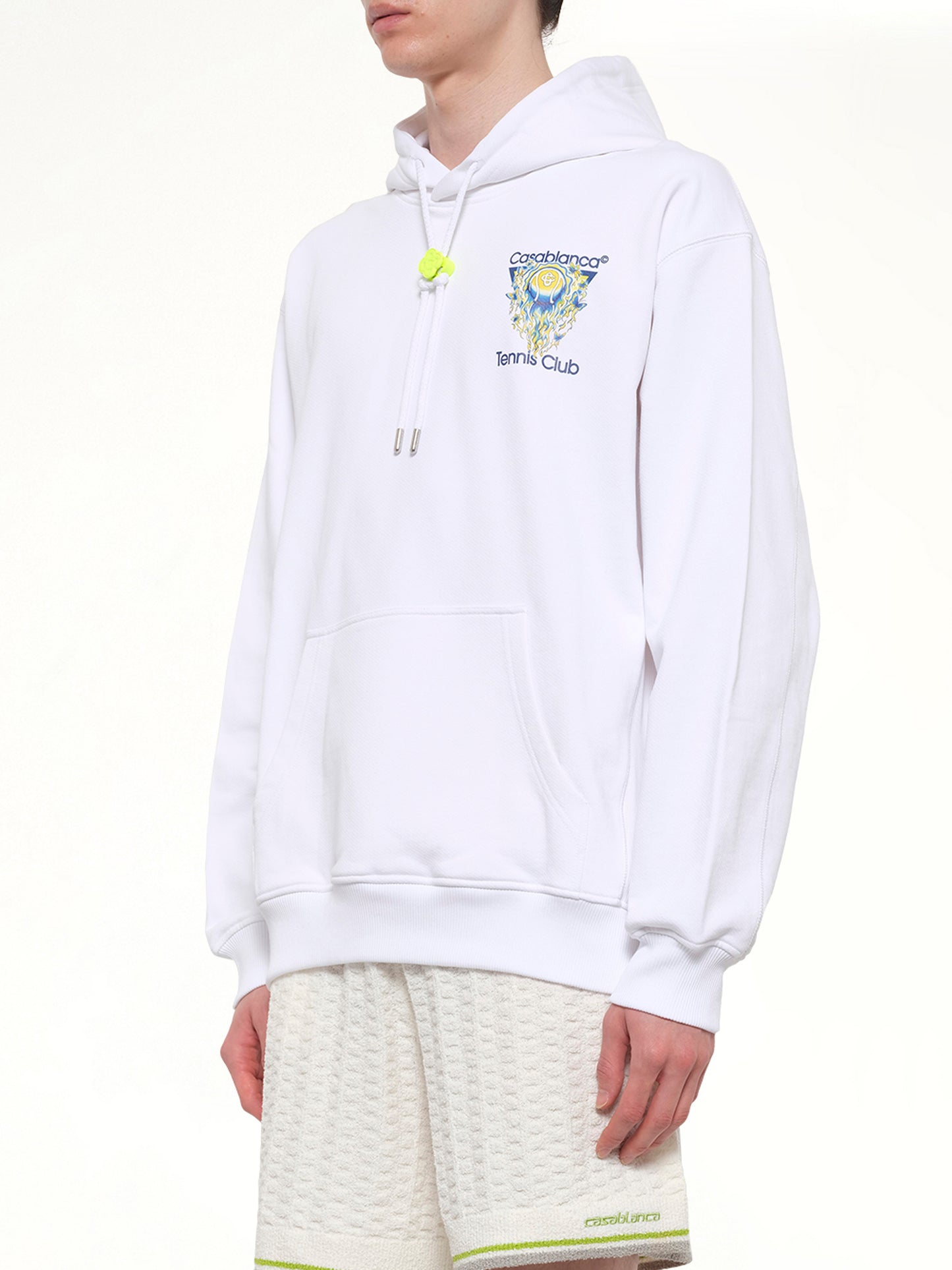 Tennis Club Icon Hoodie in Off White