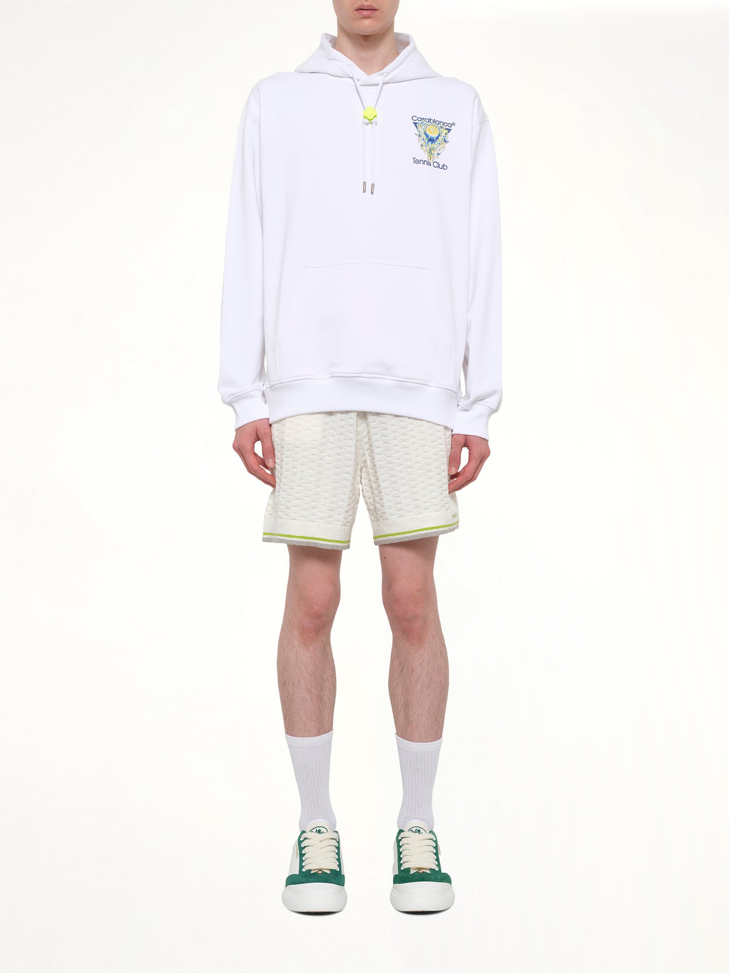 Tennis Club Icon Hoodie in Off White