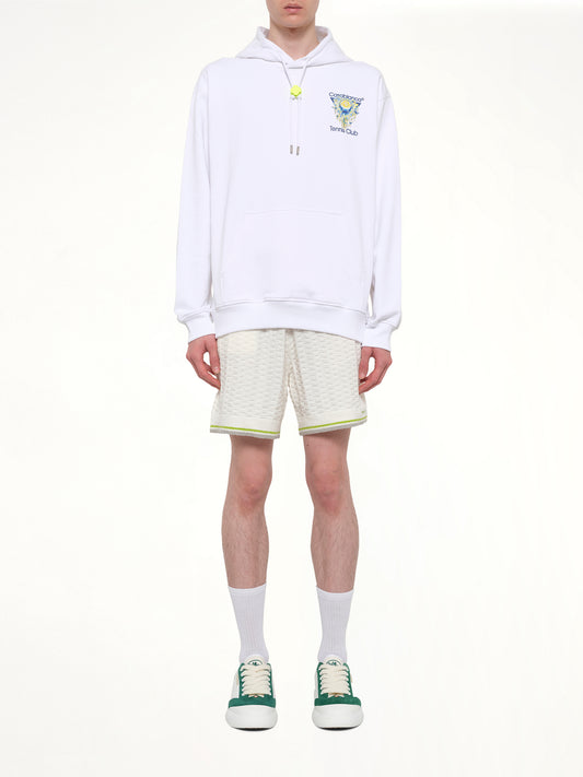 Tennis Club Icon Hoodie in Off White