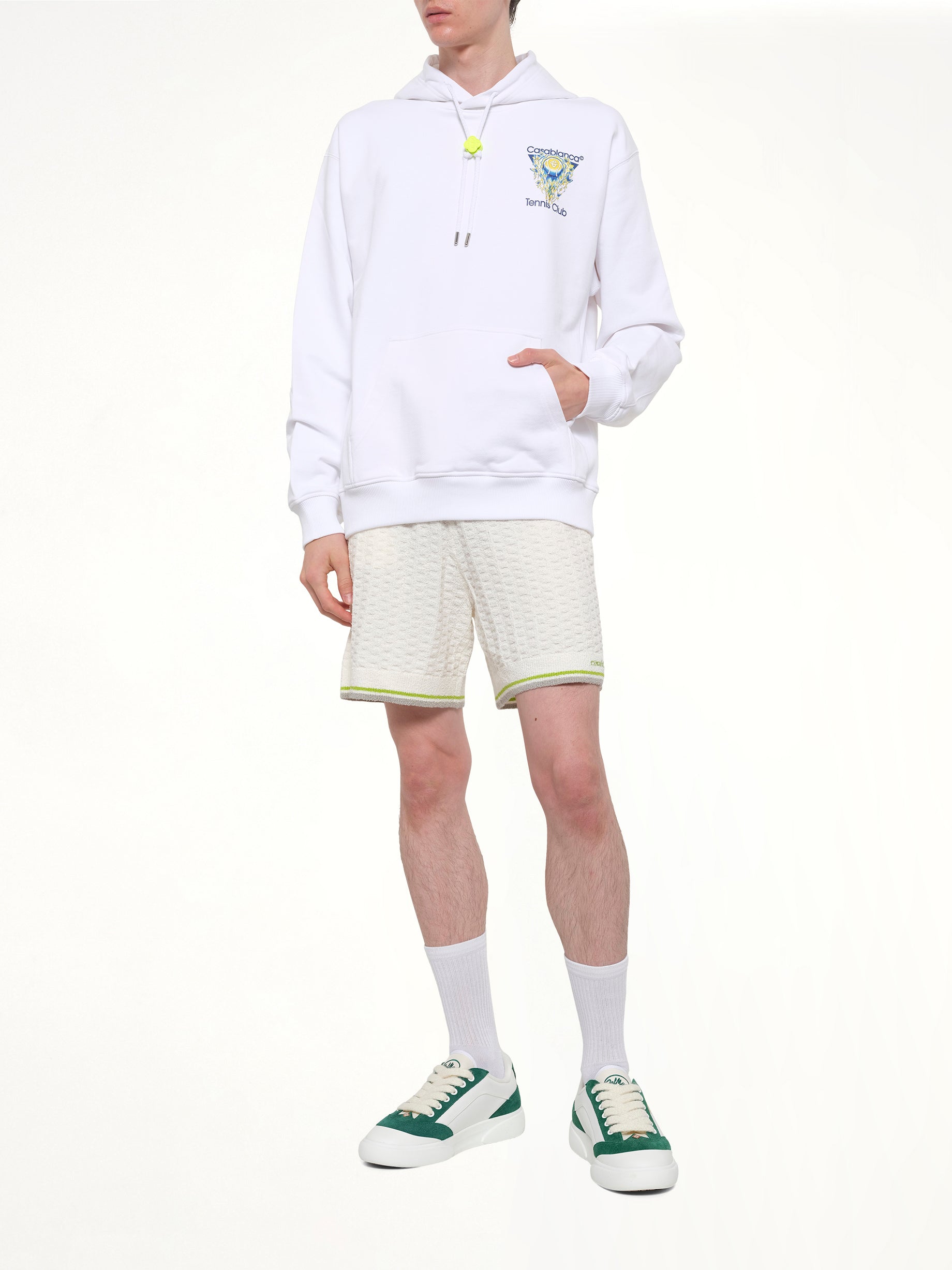 CASABLANCA Tennis Club Icon Hoodie in Off White Full Reference from MARAIS