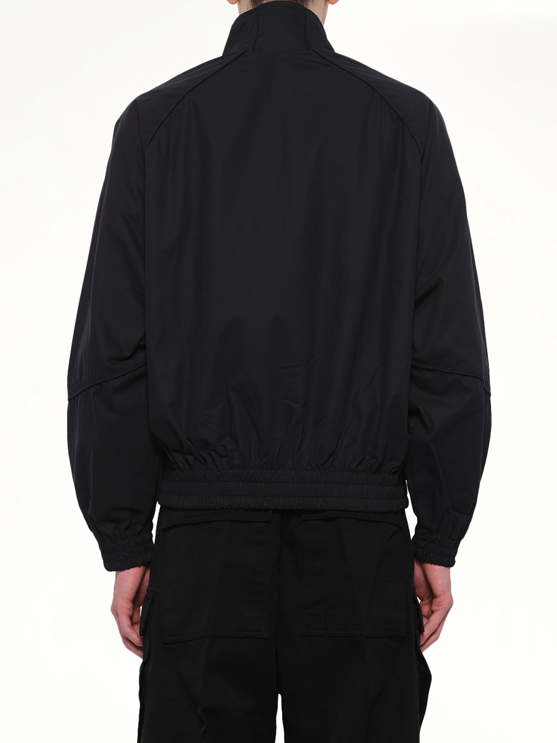 WILLY CHAVARRIA Ruff Rider Track Jacket in Black Back View from MARAIS