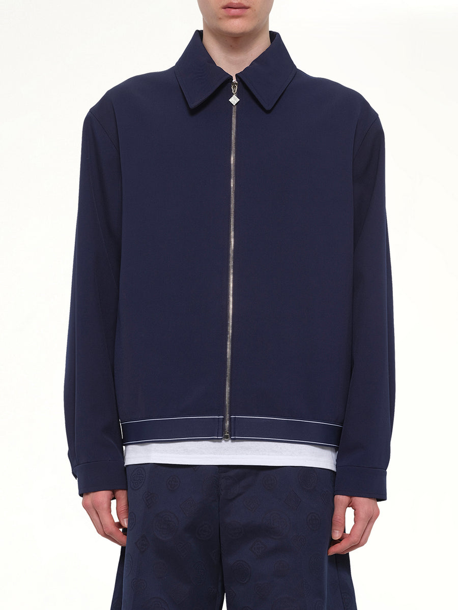 Wool Sports Jacket in Navy