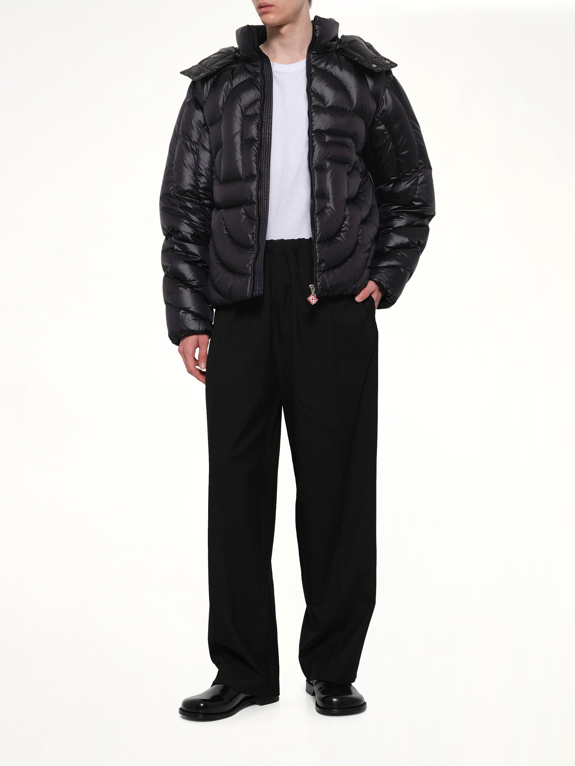 CASABLANCA Quilted Puffer Jacket in Black Full Reference from MARAIS