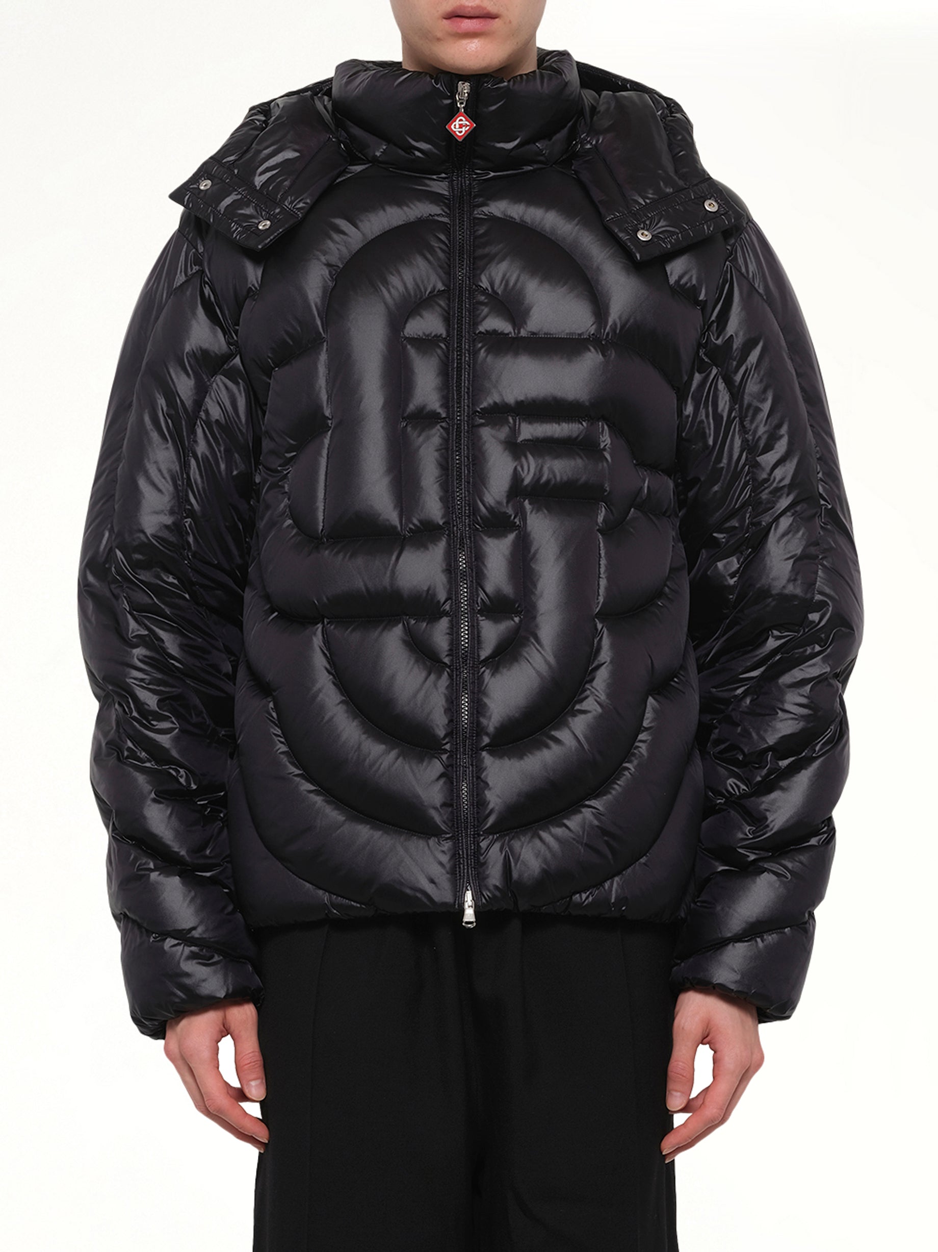 Quilted Puffer Jacket in Black