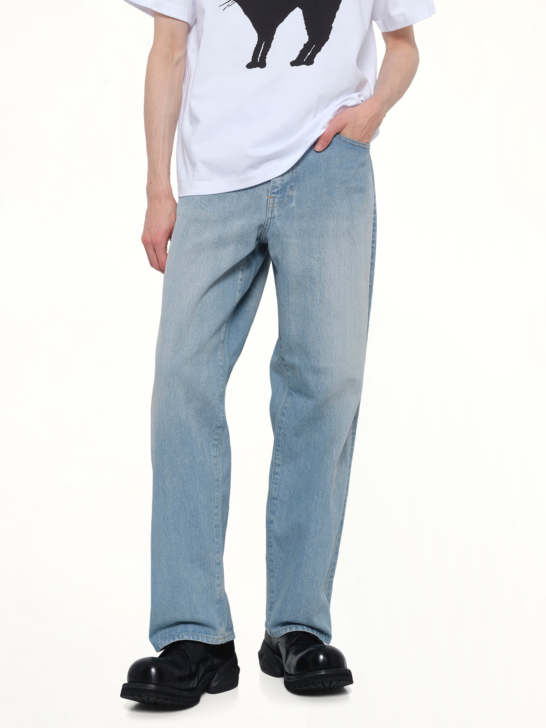 VOWELS Baggy Fit Denim in Lotta Inside View from MARAIS