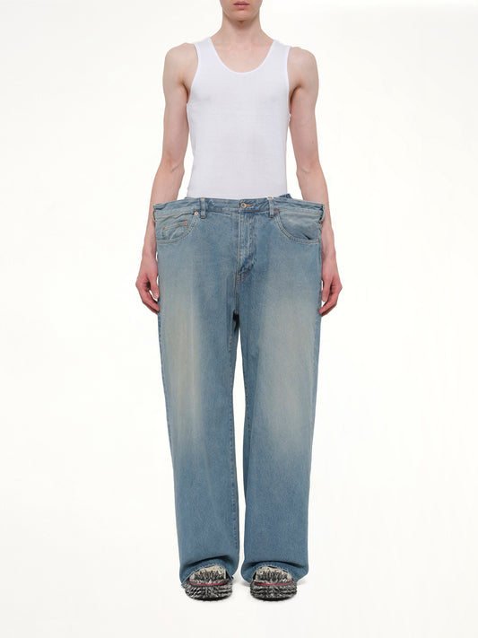 Floating Waist Denim Pants in Indigo