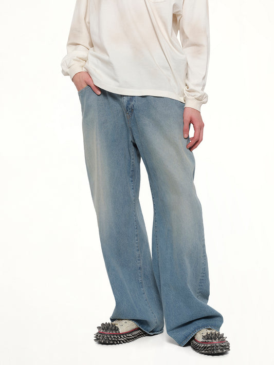 Floating Waist Denim Pants in Indigo