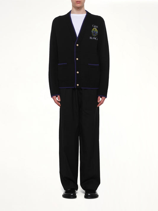 Flaming Tennis Ball Cardigan in Black