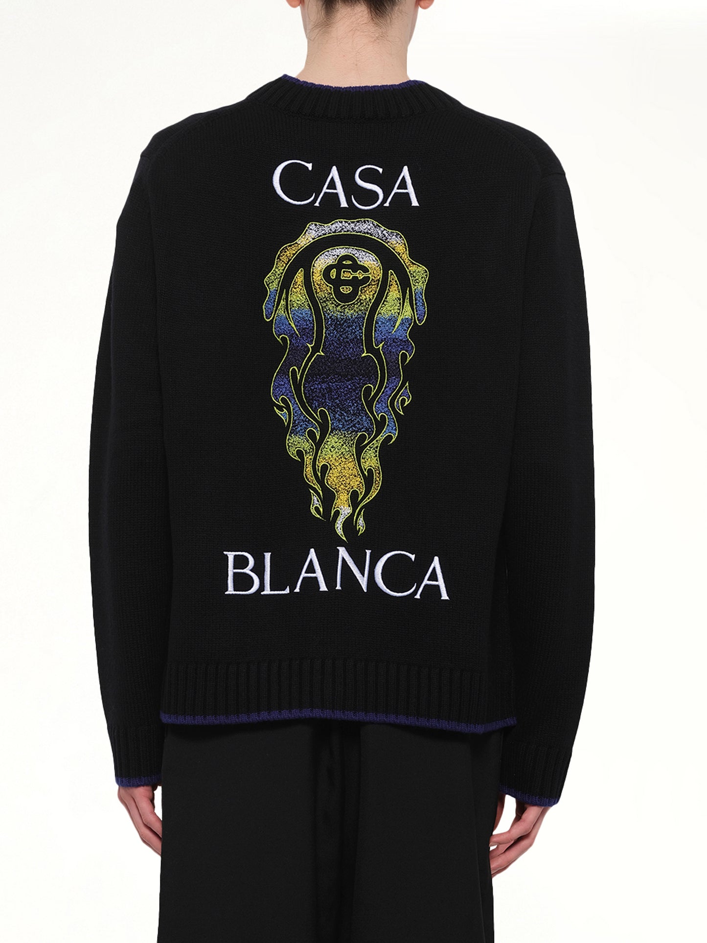 Flaming Tennis Ball Cardigan in Black