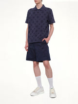 Applique Monogram Polo in Navy