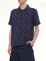 Applique Monogram Polo in Navy