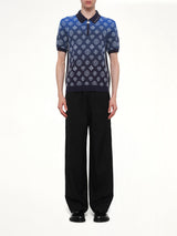 Gradient Monogram Polo Shirt in Blue
