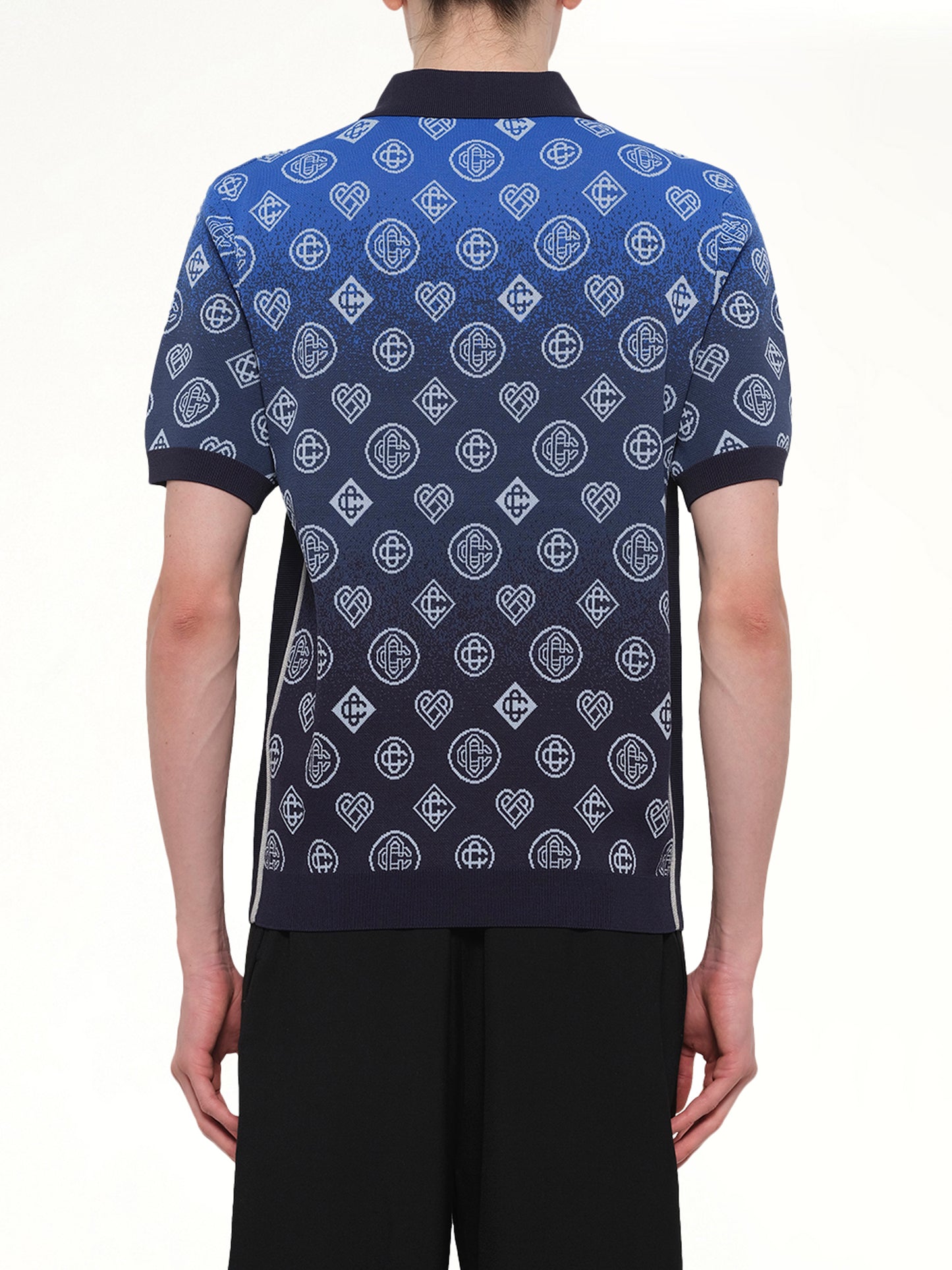 Gradient Monogram Polo Shirt in Blue