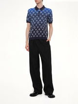 Gradient Monogram Polo Shirt in Blue