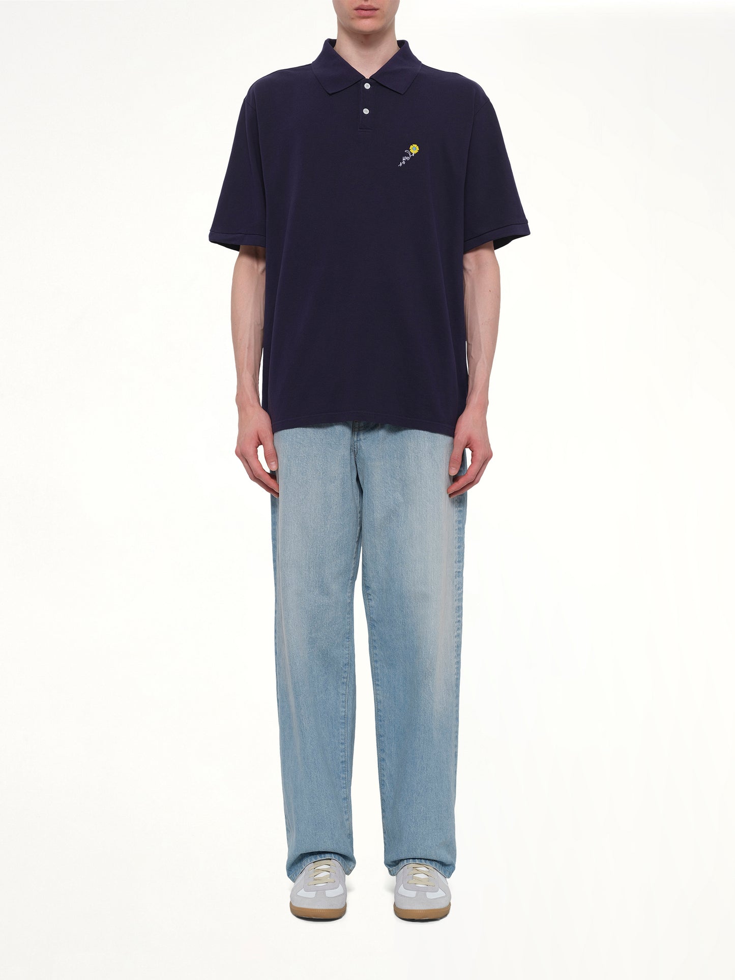 S/S Pique Polo in Navy