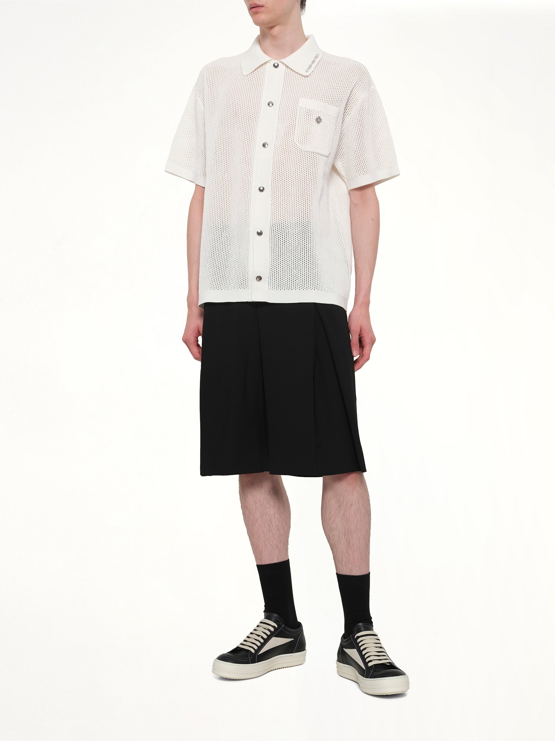 CASABLANCA Mesh Shirt in White Full Reference from MARAIS