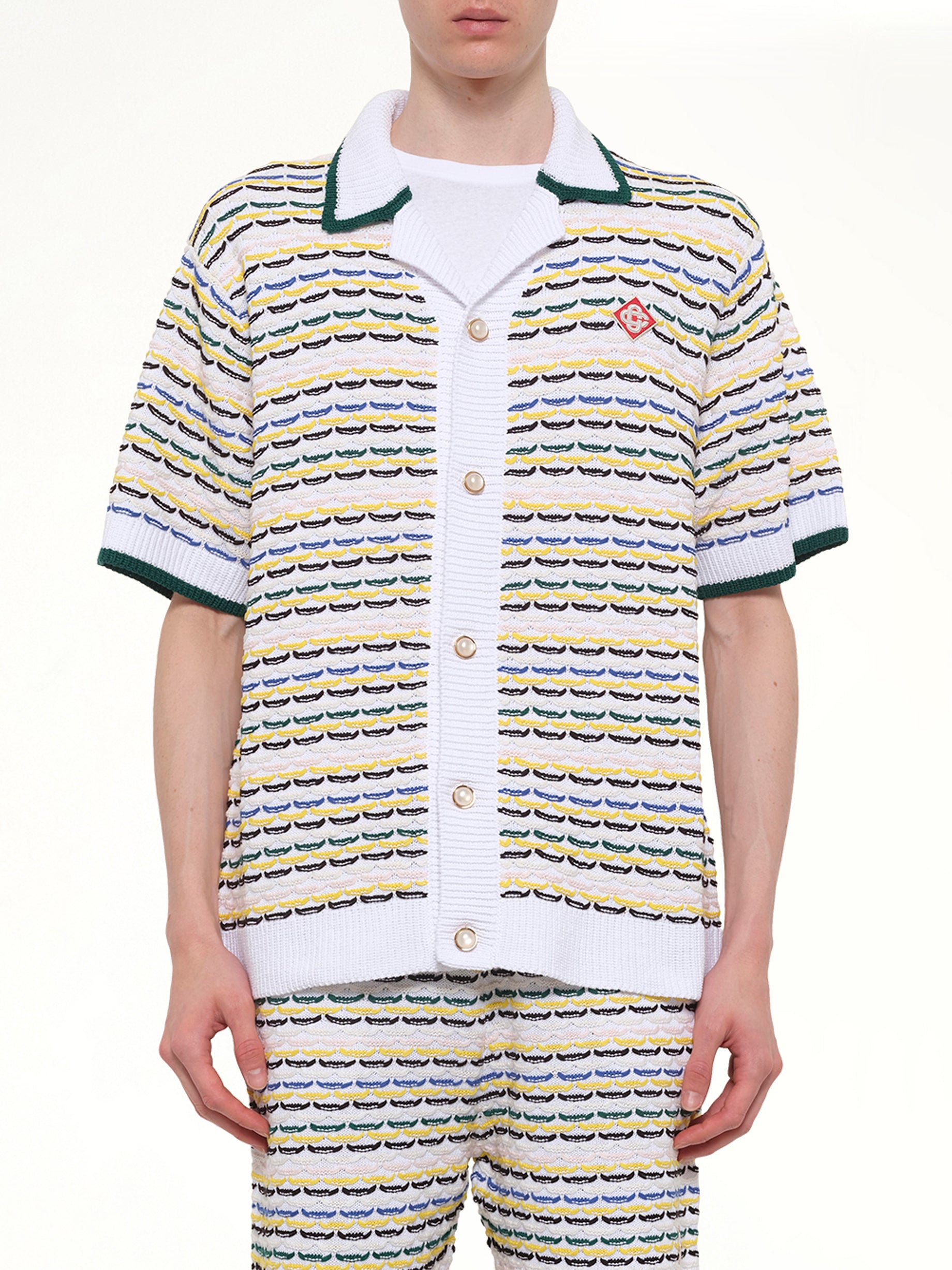 Tuck Stitch Shirt in White