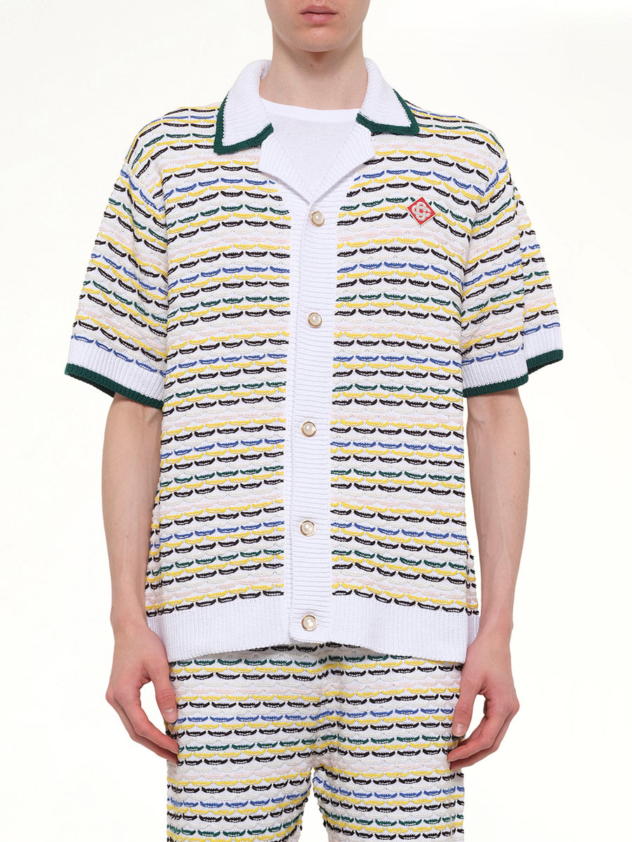 Tuck Stitch Shirt in White