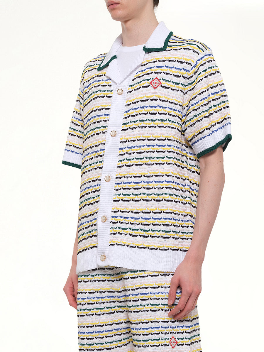Tuck Stitch Shirt in White