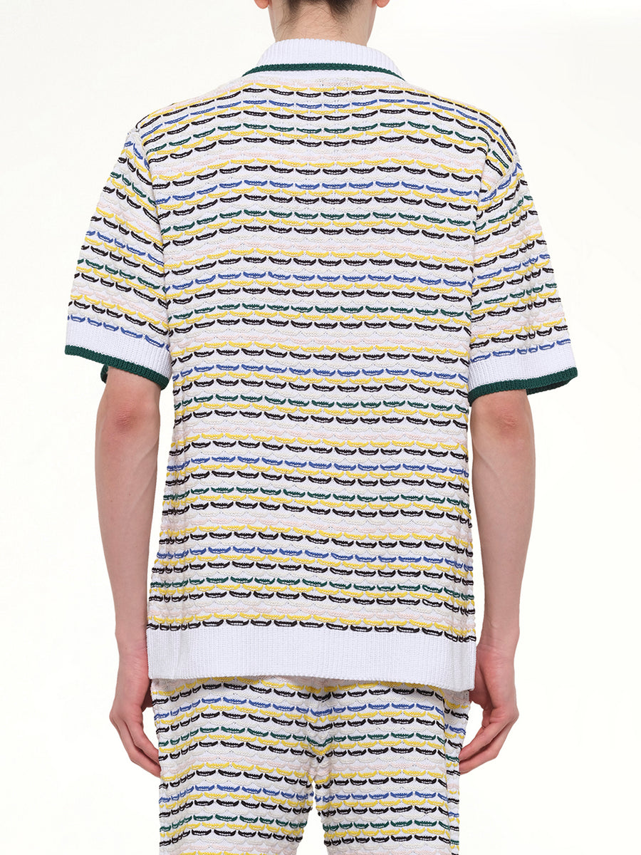 Tuck Stitch Shirt in White