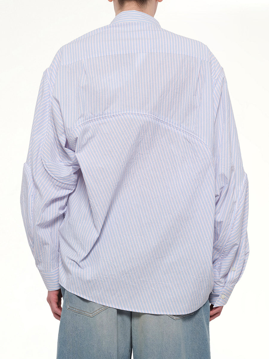 Filleted Zip Shirt in Blue