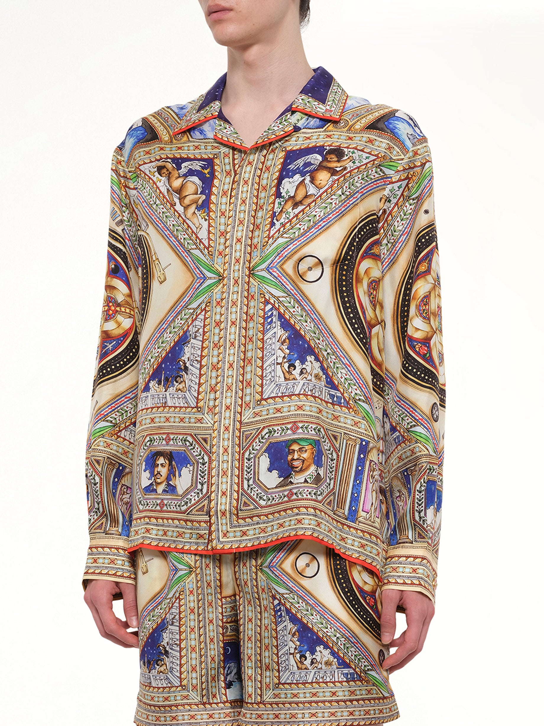 CASABLANCA Plafond Orne De Musique LS Shirt in Multicolour Detail Shot from MARAIS