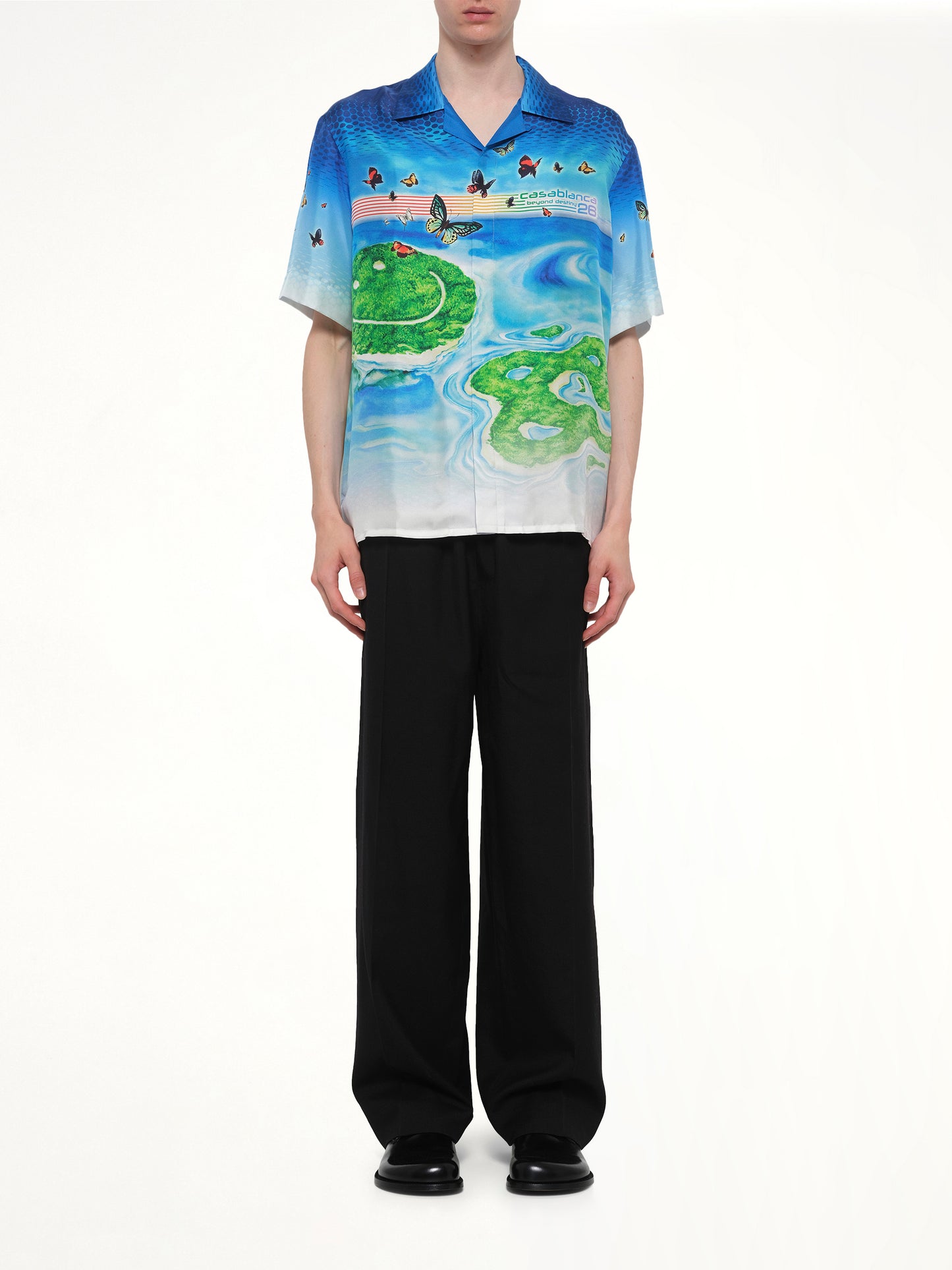 Beyond Destiny Cuban Collar SS Shirt in Blue