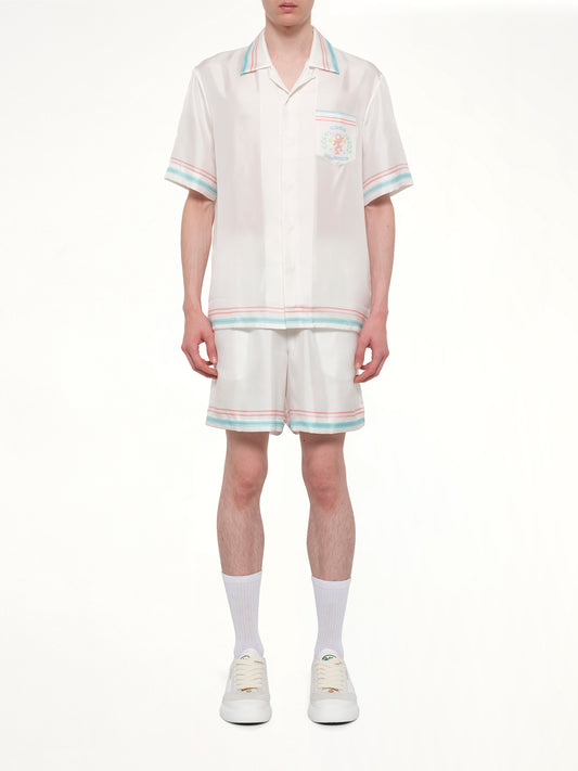 Dance Joy Cuban Collar SS Shirt in White